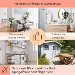 Wonderwall Santorini Smart Infrarot-Heizung 120x60cm 1000W Wochentimer IP24 -Klarstein Verkaufsgeschäft 10041819 de 0005 usp