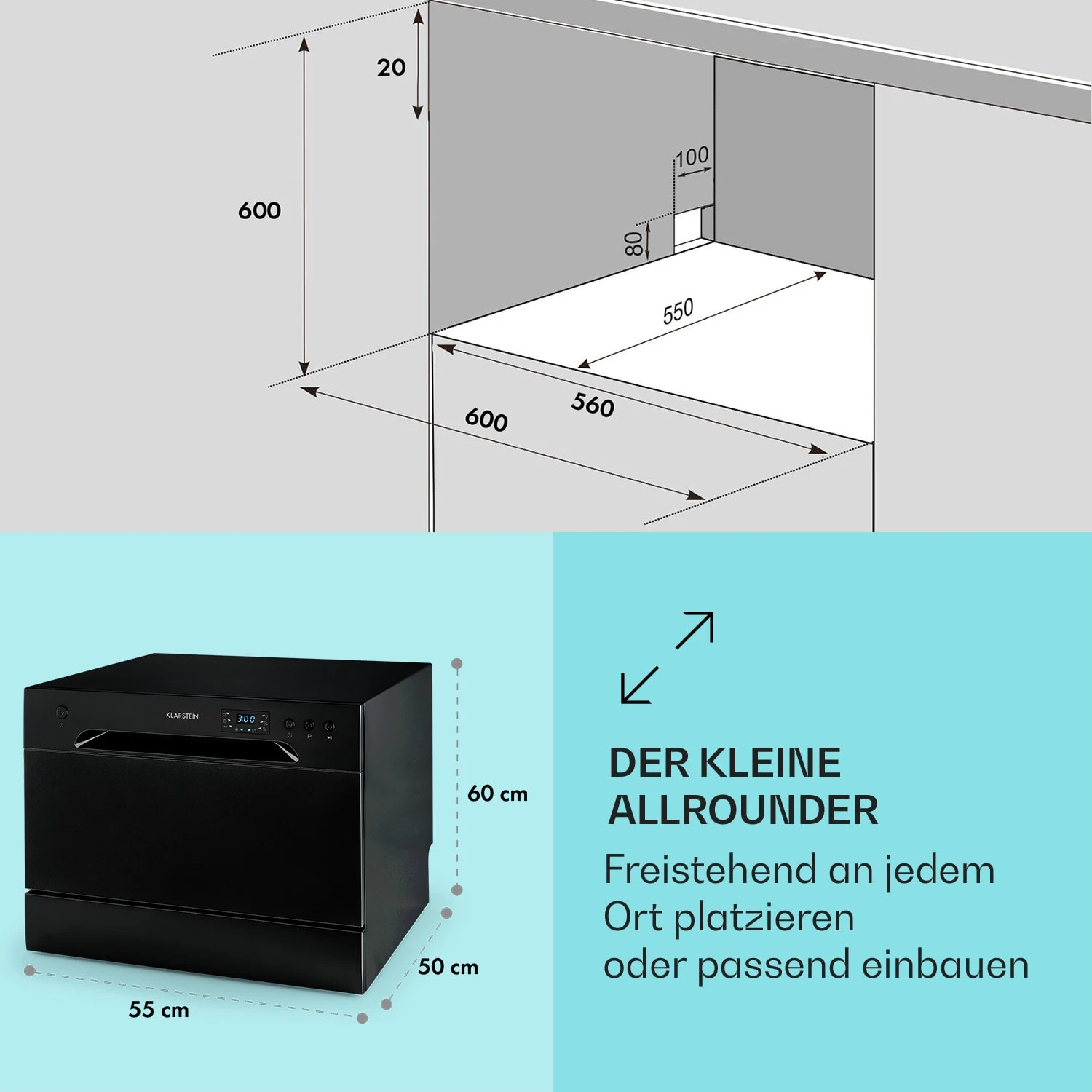 Havasia UV 8 Geschirrspüler UV-Licht Freistehend / Einbau 1620W 7 Havasia UV 8 Geschirrspüler UV-Licht Freistehend / Einbau 1620W – Bild 5