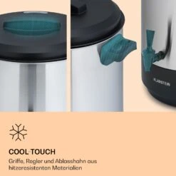 Abbey 25 Einkochautomat Getränkespender 25L 100°C 180min Edelstahl 14 Abbey 25 Einkochautomat Getränkespender 25L 100°C 180min Edelstahl -Klarstein Verkaufsgeschäft 10041838 de 0005 logo