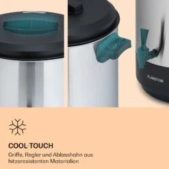 Abbey 40 Einkochautomat Getränkespender 40L 100°C 180min Edelstahl -Klarstein Verkaufsgeschäft 10041839 de 0005 logo