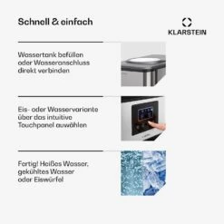 Aqueous Eiswürfelmaschine 3-in-1: Eiswürfel, Wasserspender: Heiß & Kalt 20 Kg/24h 11 Aqueous Eiswürfelmaschine 3-in-1: Eiswürfel, Wasserspender: Heiß & Kalt 20 Kg/24h -Klarstein Verkaufsgeschäft 10041845 de 0004 usp