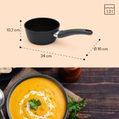 Noto Endurance Kasserolle Ø16cm Geschmiedetes Aluminium Induktion Antihaft 17 Noto Endurance Kasserolle Ø16cm Geschmiedetes Aluminium Induktion Antihaft -Klarstein Verkaufsgeschäft 10045005 yy 0008 dimensions