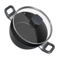 Noto Endurance Kochtopf Ø24cm Geschmiedetes Aluminium Deckel Induktion PTFE-Antihaftbeschichtung