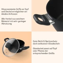 Noto Endurance Kochtopf-Set 4 Töpfe Geschmiedetes Aluminium Induktion PTFE-Antihaftbeschichtung -Klarstein Verkaufsgeschäft 10045009 de 0007 usp