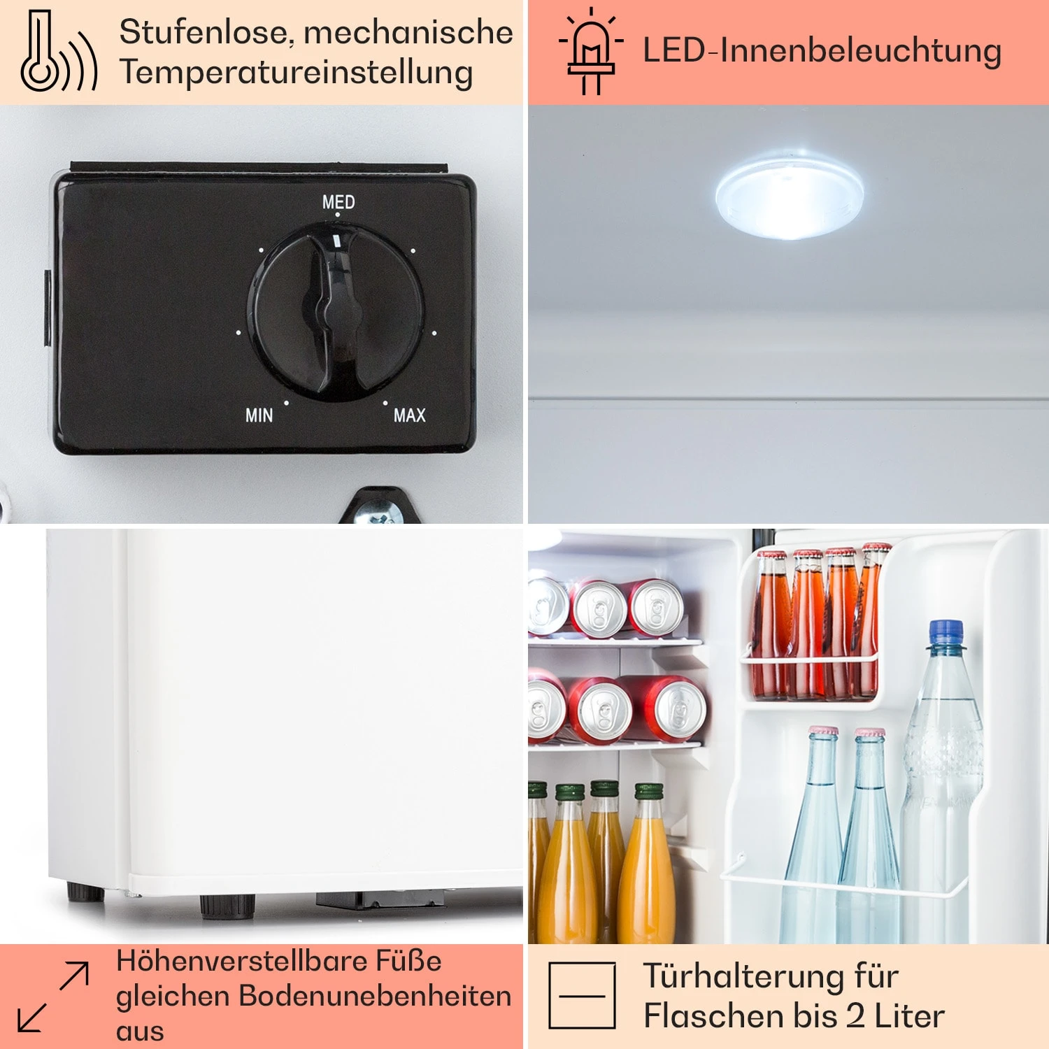 Happy Hour 38 Mini-Kühlschrank Minibar 38 Liter 26 DB 7 Happy Hour 38 Mini-Kühlschrank Minibar 38 Liter 26 DB – Bild 5