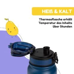 Wakaba Thermosflasche 550 Ml Edelstahl Tritan BPA-frei -Klarstein Verkaufsgeschäft 10045262 de 0005 usp
