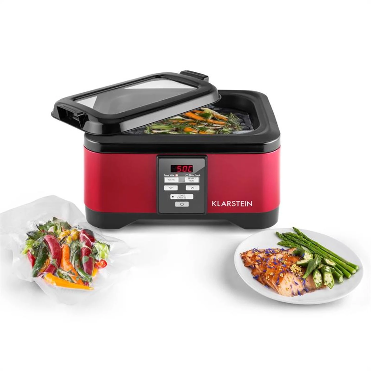 Tastemaker Sous Vide Garer Mit Foodlocker Slim Vakuumierer Und Vakuumierfolien-Rolle Komplett-Set 4 Tastemaker Sous Vide Garer Mit Foodlocker Slim Vakuumierer Und Vakuumierfolien-Rolle Komplett-Set – Bild 2