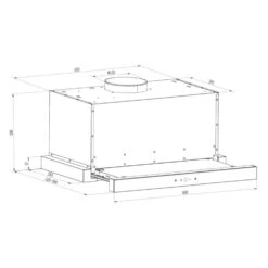 Vinea Dunstabzugshaube Umluftset 60cm 610m³/h Aktivkohlefilter Silber -Klarstein Verkaufsgeschäft 60002221 yy 0008 detail Klarstein Vinea Unterbau Dunstabzugshaube silber