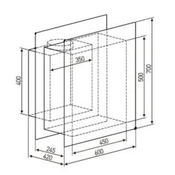 Karree Dunstabzugshaube Umluftset 60cm 640 M³/h LED Edelstahl Weiß -Klarstein Verkaufsgeschäft 60002317 yy 0007 logo