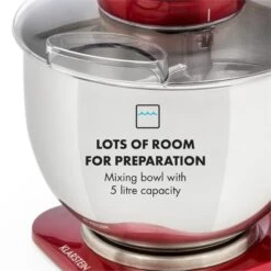 Curve Plus Küchenmaschinen-Set | 5l | 4-in-1 Fleischwolf | Rot -Klarstein Verkaufsgeschäft 60002329 yy 0009 logo Klarstein Curve Plus Kuechenmaschinen Set rot