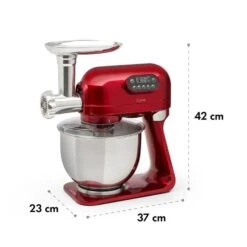 Curve Plus Küchenmaschinen-Set | 5l | 4-in-1 Fleischwolf | Rot -Klarstein Verkaufsgeschäft 60002329 yy 0012 logo Klarstein Curve Plus Kuechenmaschinen Set rot
