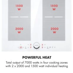 Gusteau Delicatessa Einbau-Ofen-Set Induktion 7000W 64Ltr Weiß Edelstahl 21 Gusteau Delicatessa Einbau-Ofen-Set Induktion 7000W 64Ltr Weiß Edelstahl -Klarstein Verkaufsgeschäft 60002590 yy 0007 logo Klarstein Delicatessa 60 Induktionskochfeld weiss