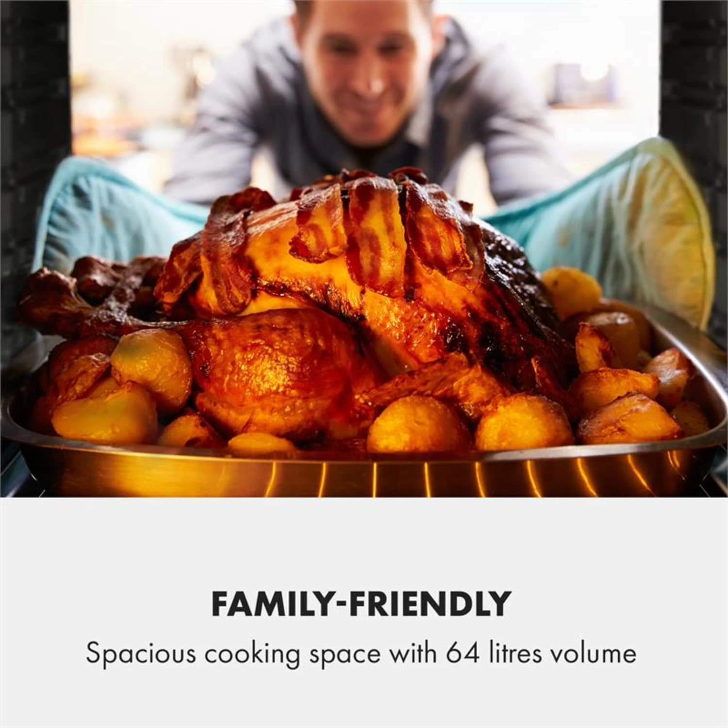 Gusteau Ignito Einbau-Ofen-Set Elektro / Gas 64Ltr Schwarz Edelstahl 6 Gusteau Ignito Einbau-Ofen-Set Elektro / Gas 64Ltr Schwarz Edelstahl – Bild 4