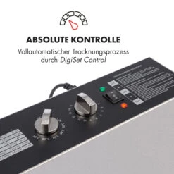 Master Jerky 16 Dörrautomat + Fleischhaken Set 1500W 40-90 °C 15h-Timer Edelstahl Silber -Klarstein Verkaufsgeschäft 60002668 de 0004 logo