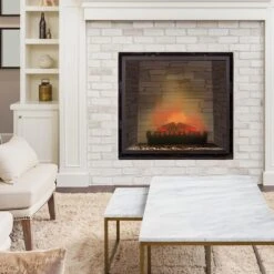 Studio Frame Kamingehäuse + Kamini Kamineinsatz MDF Klassisches Design -Klarstein Verkaufsgeschäft 60002705 yy 0007 logo Klarstein Lausanne Frame Gehaeuse Kamini FX