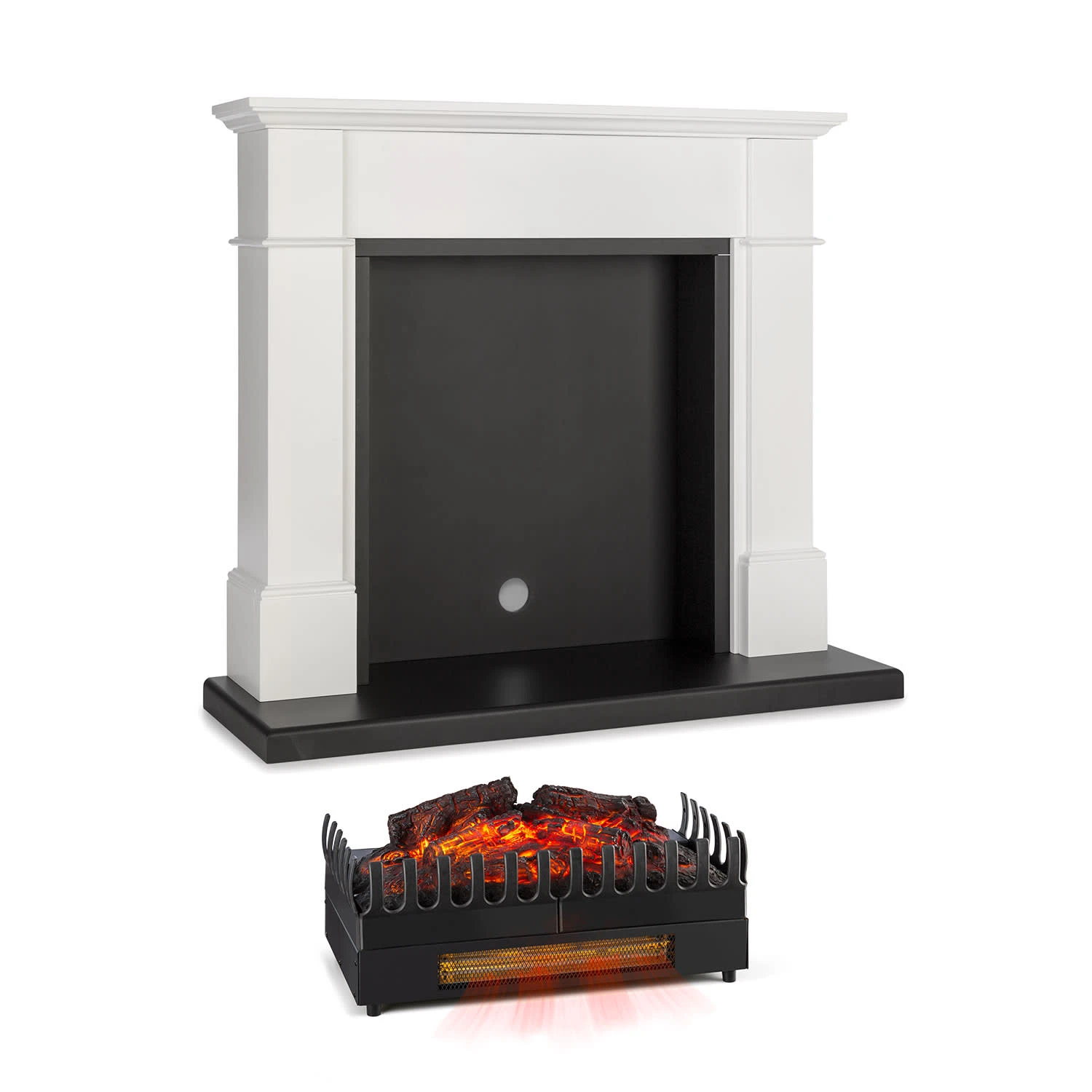 Biel Kamingehäuse + Kamini FX Kamineinsatz 2000W MDF Modernes Design 3 Biel Kamingehäuse + Kamini FX Kamineinsatz 2000W MDF Modernes Design