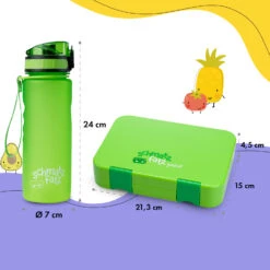 Schmatzfatz Frühstücksset Lunchbox & Trinkflasche Tritan Dicht BPA-frei -Klarstein Verkaufsgeschäft 60002938 yy 0008 dimensions